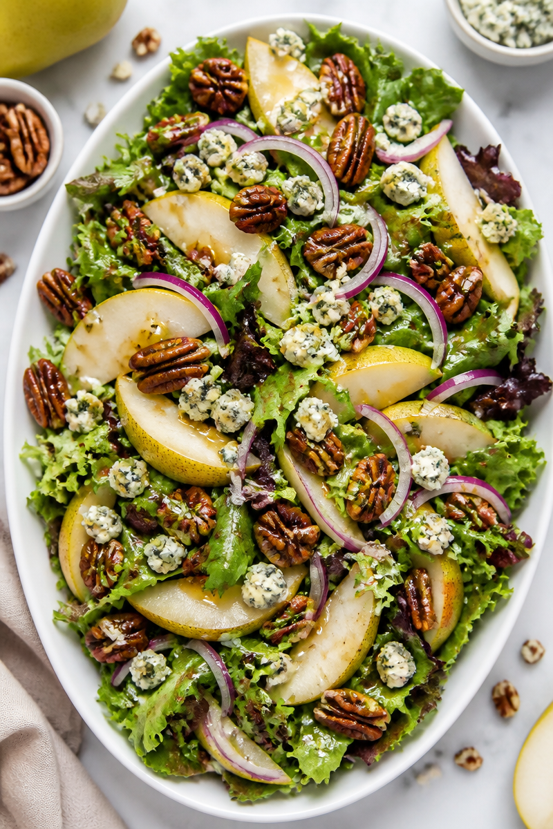 Autumn Pear Gorgonzola Honey Dijon Salad Autumn Pear Gorgonzola Honey Dijon Salad
