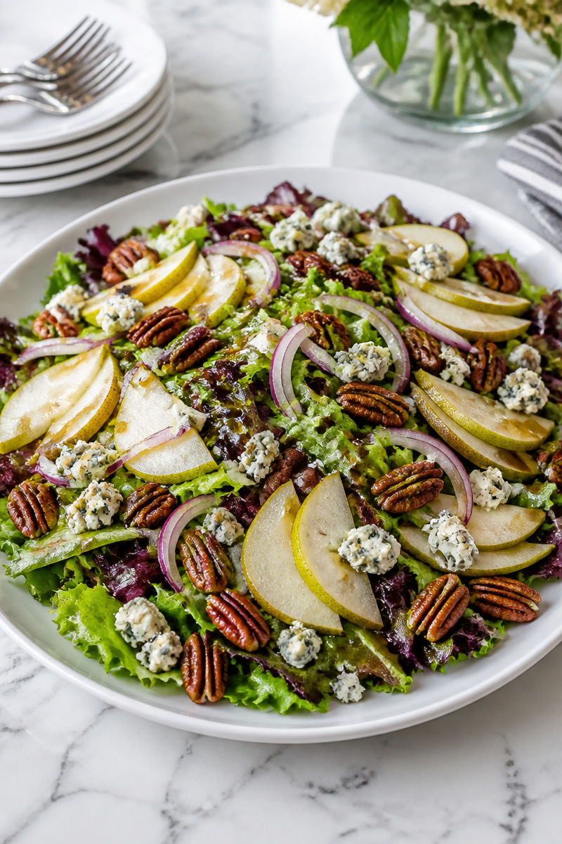 Autumn Pear Gorgonzola Honey Dijon Salad Autumn Pear Gorgonzola Honey Dijon Salad