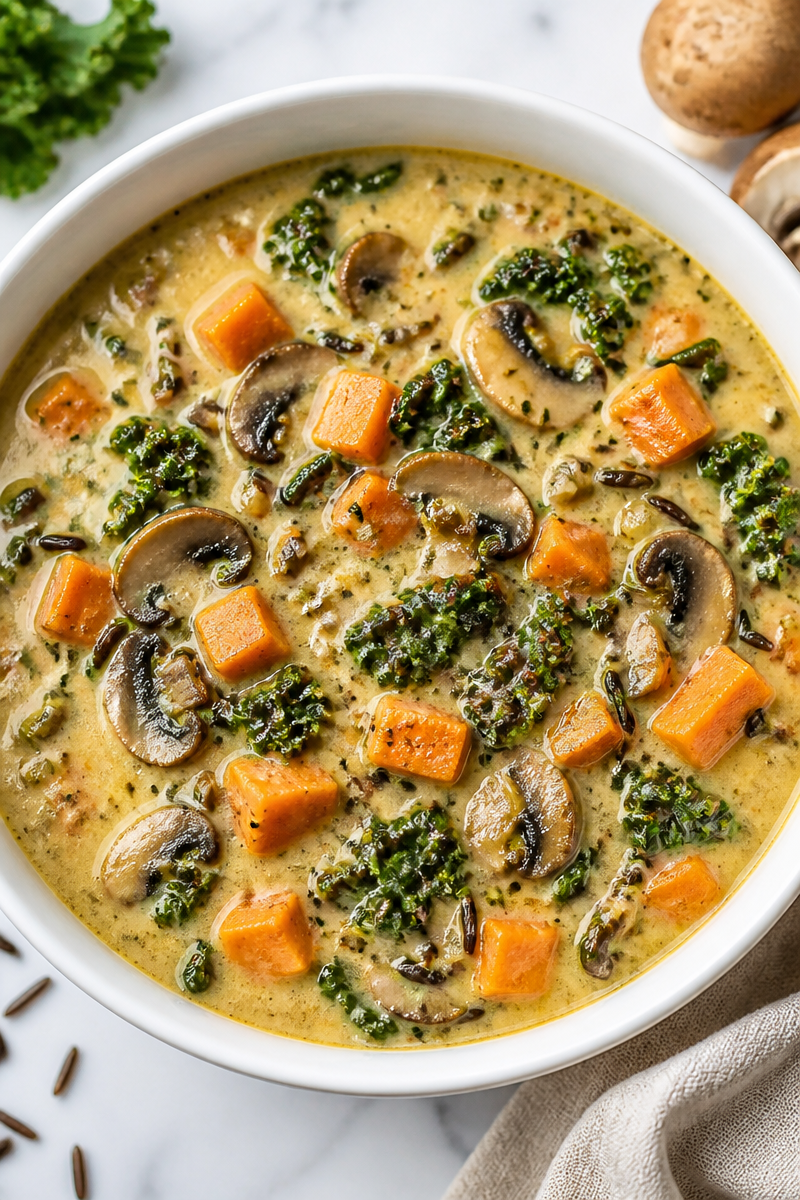 Autumn Wild Rice Sweet Potato Soup