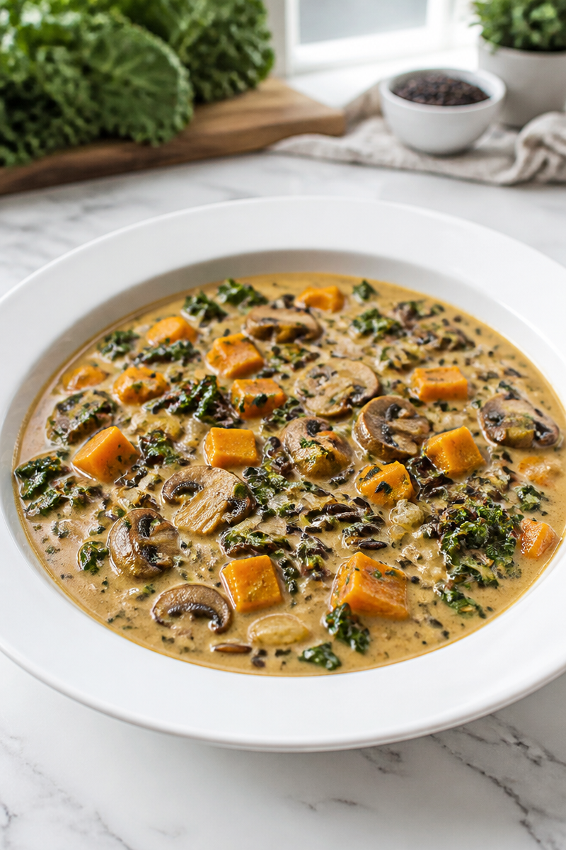 Autumn Wild Rice Sweet Potato Soup