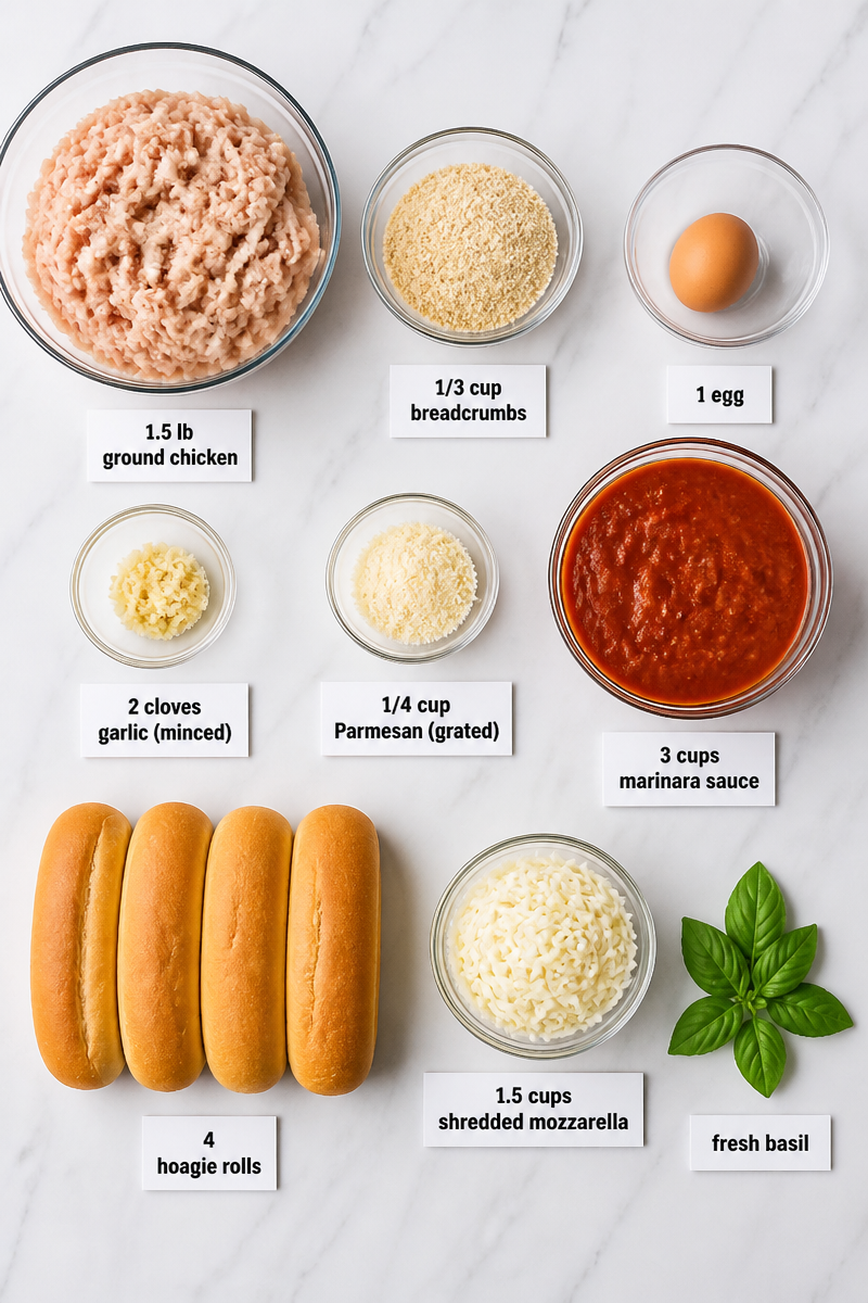 Baked Chicken Meatball Sub Marinara Baked Chicken Meatball Sub Marinara