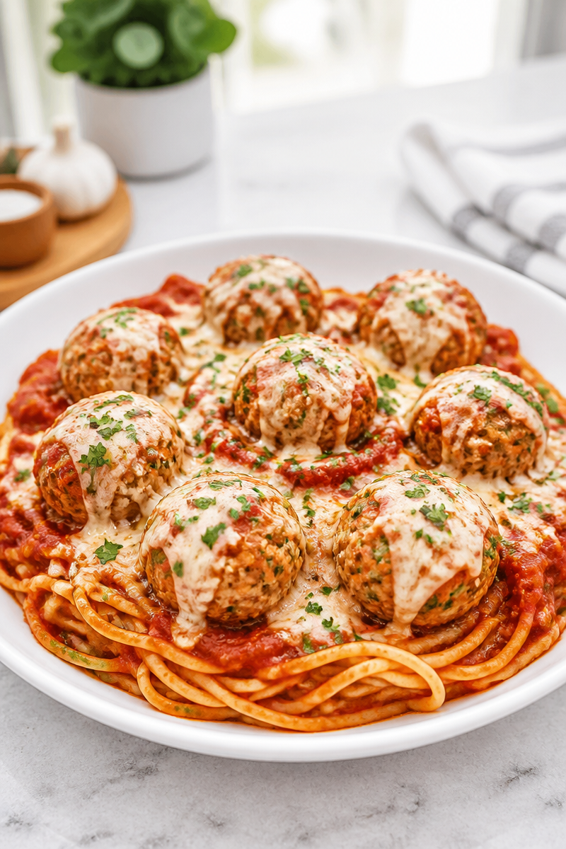 Baked Chicken Ricotta Meatball Marinara Skillet Baked Chicken Ricotta Meatball Marinara Skillet