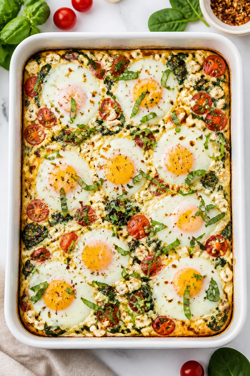 Baked Feta Egg Breakfast Bake Baked Feta Egg Breakfast Bake