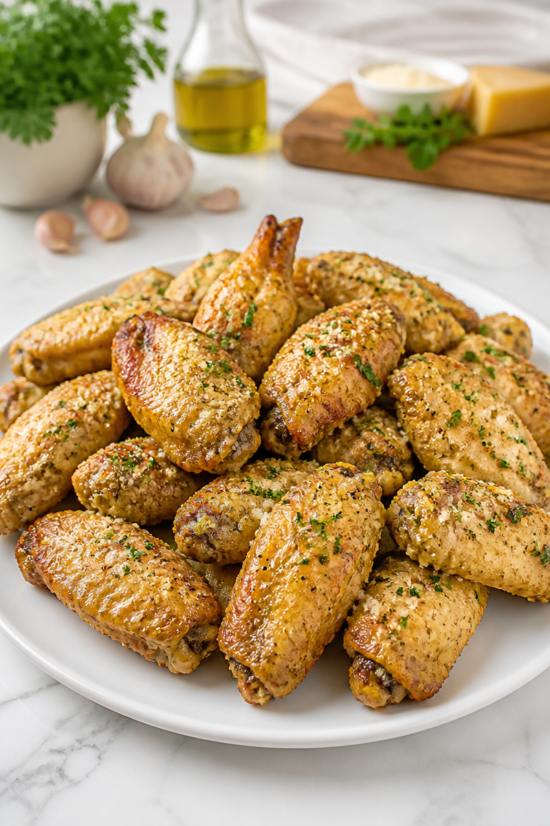 Baked Garlic Parmesan Chicken Wing