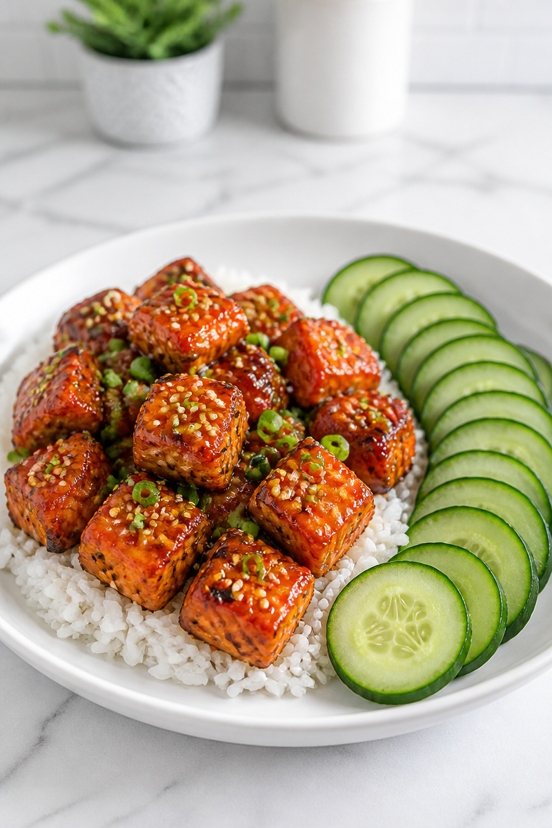 Baked Honey Sriracha Salmon Bite