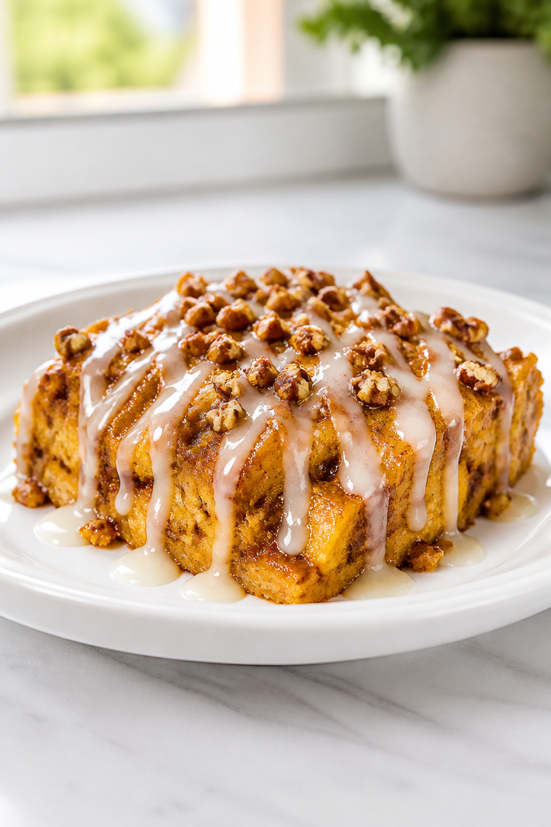 Baked Pumpkin Cinnamon Roll Casserole Baked Pumpkin Cinnamon Roll Casserole