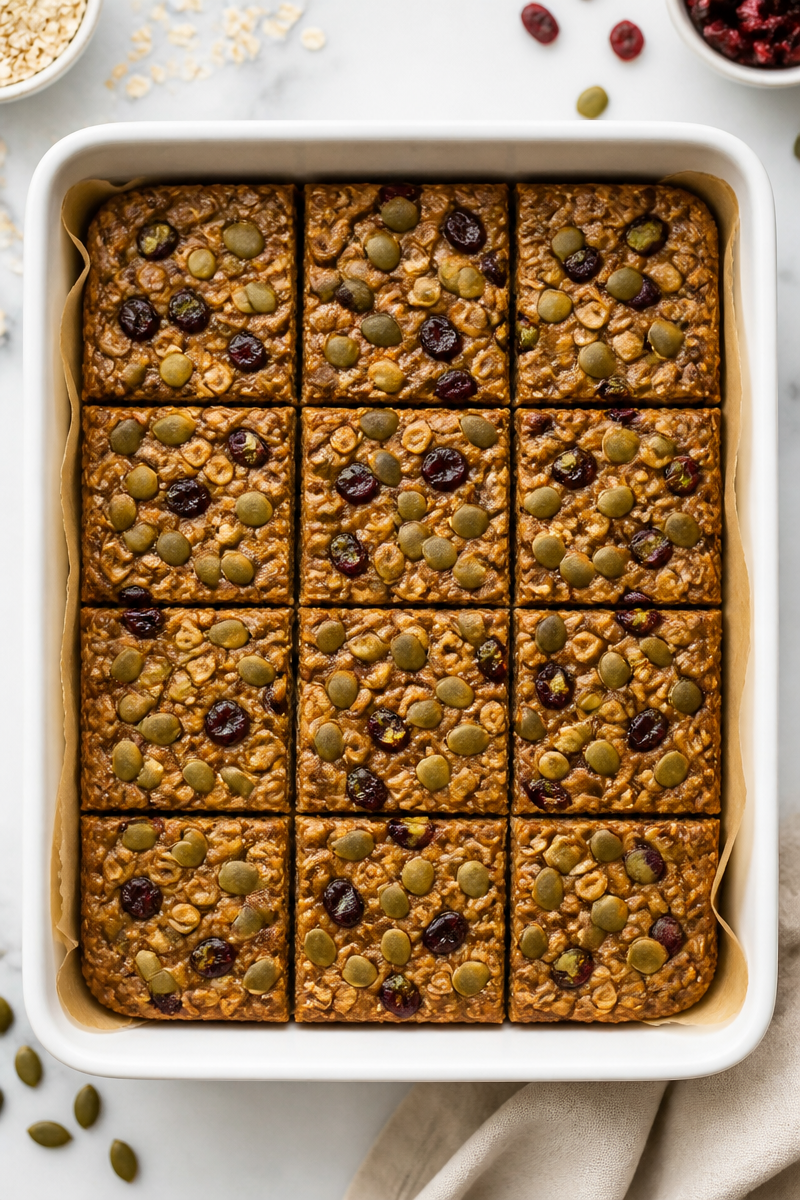 Baked Pumpkin Oat Breakfast Bar Baked Pumpkin Oat Breakfast Bar