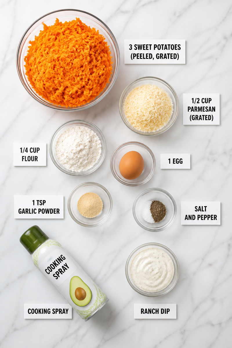 Baked Sweet Potato Parmesan Tater Tot