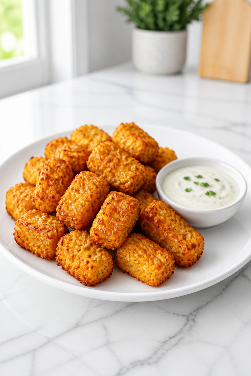 Baked Sweet Potato Parmesan Tater Tot