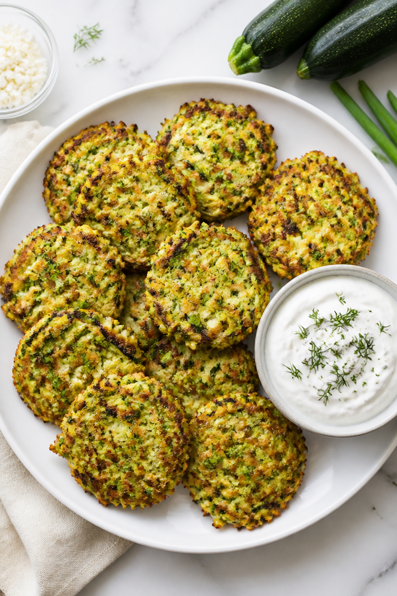 Baked Zucchini Fritter Feta Dill Baked Zucchini Fritter Feta Dill