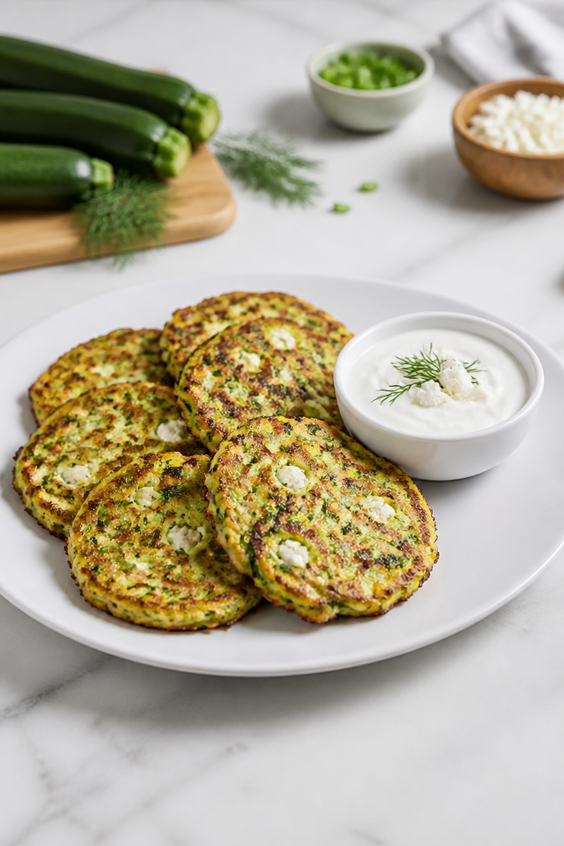 Baked Zucchini Fritter Feta Dill Baked Zucchini Fritter Feta Dill