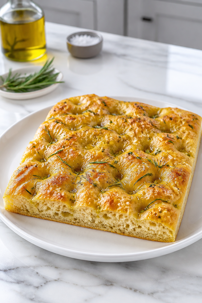 Beginner Sourdough Focaccia No Scoring