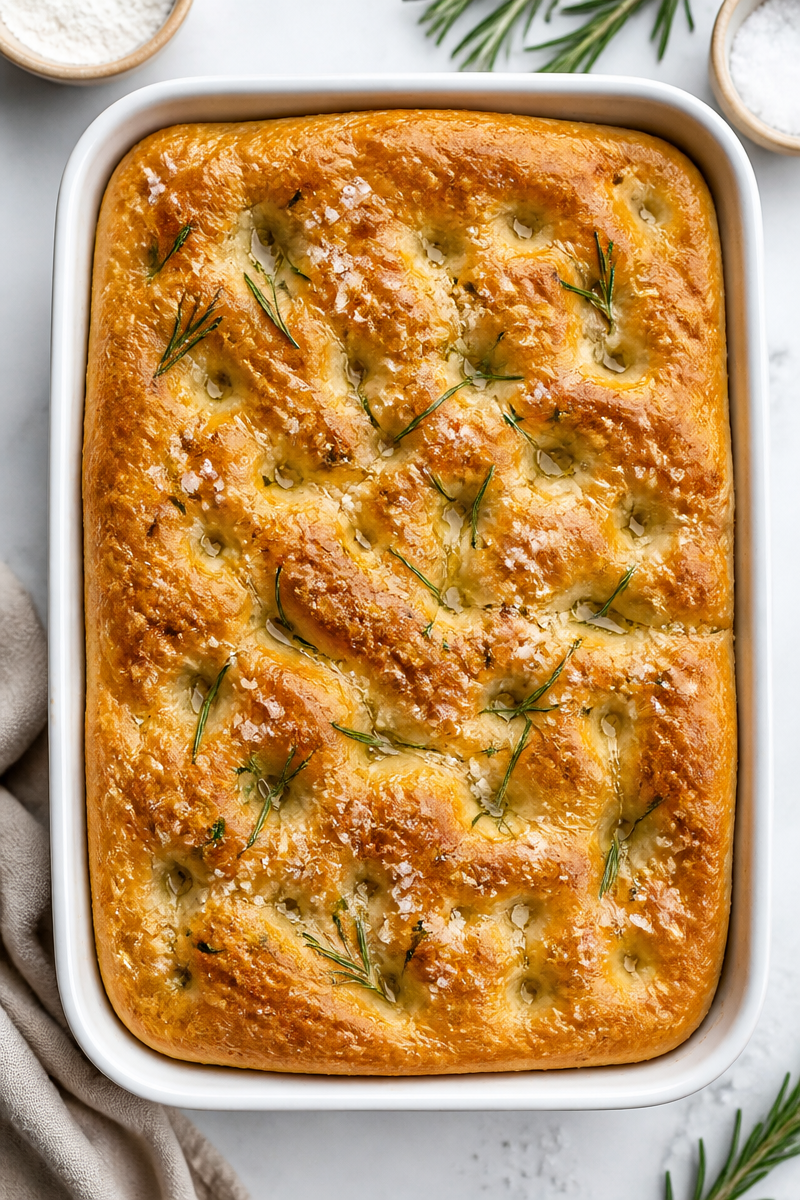 Beginner Sourdough Focaccia No Scoring