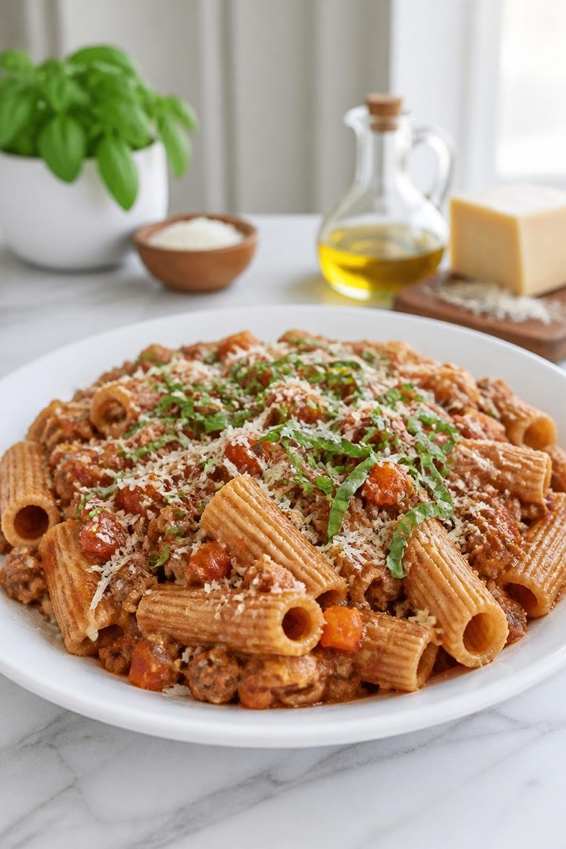 Bolognese Sauce Carrot Whole Wheat Pasta