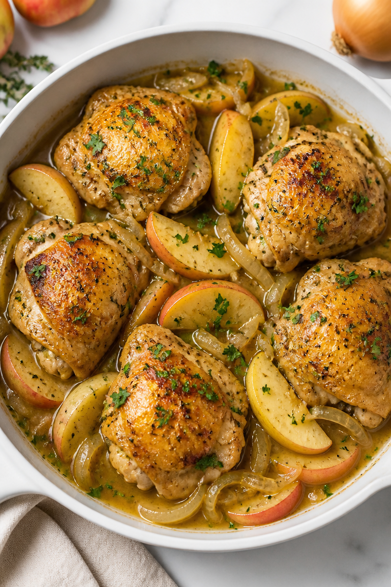 Braised Chicken Thigh Apple Cider Skillet Braised Chicken Thigh Apple Cider Skillet