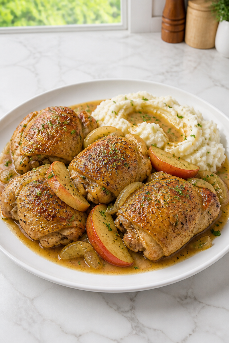 Braised Chicken Thigh Apple Cider Skillet Braised Chicken Thigh Apple Cider Skillet