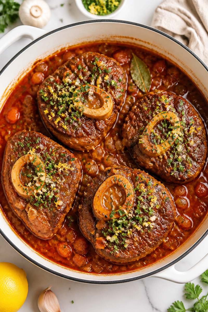 Braised Osso Buco Gremolata Garnish