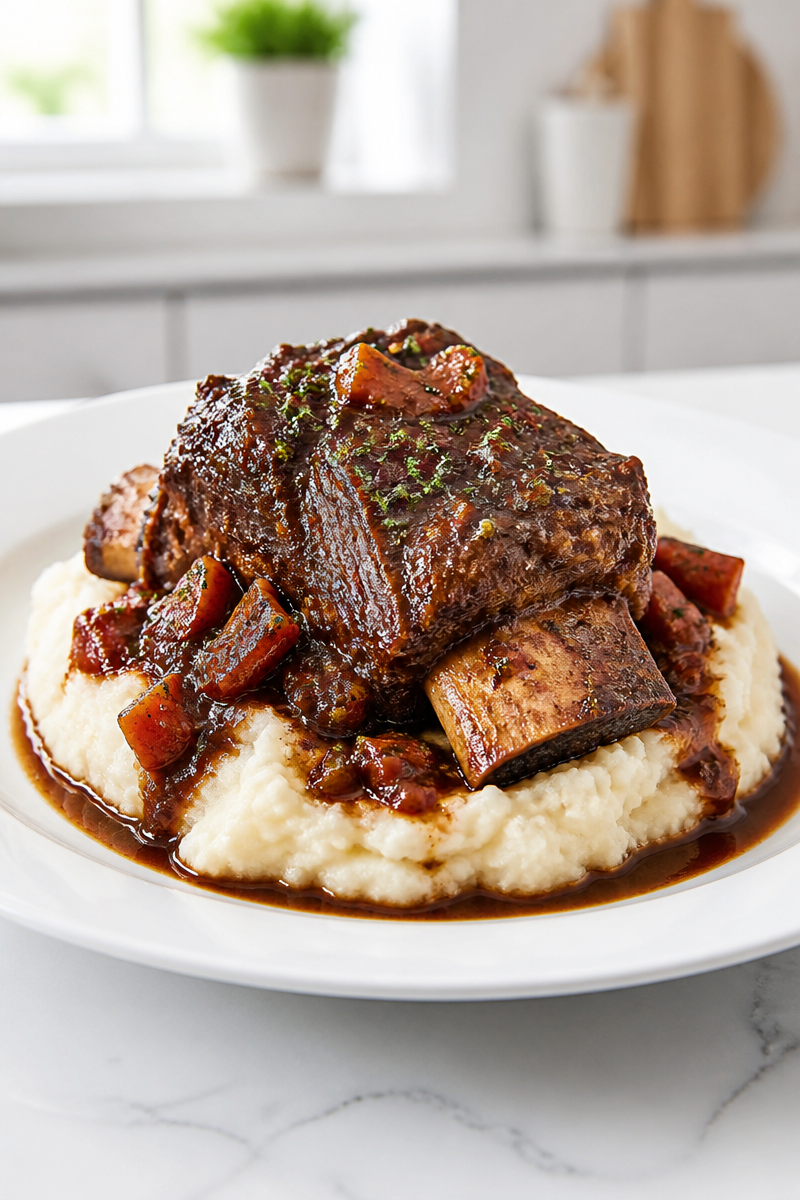 Braised Short Rib Red Wine Mashed Braised Short Rib Red Wine Mashed