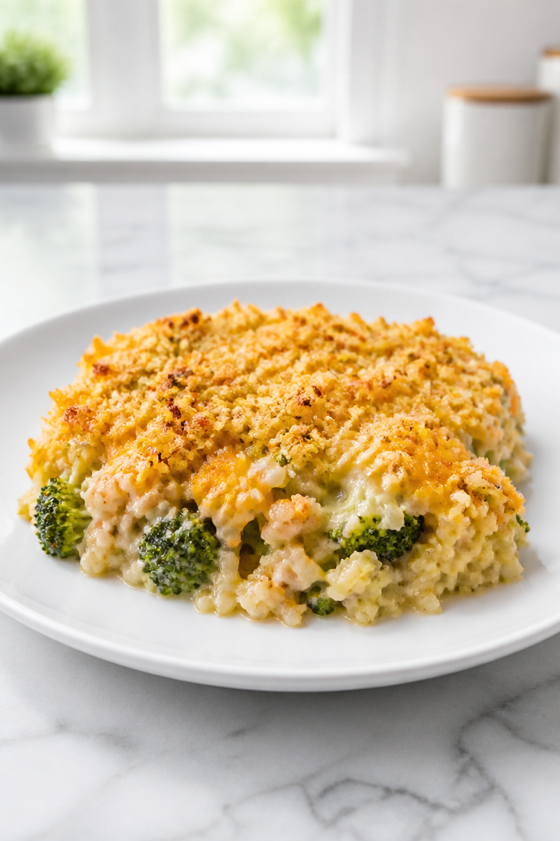 Broccoli Rice Cheddar Casserole Humble Classic