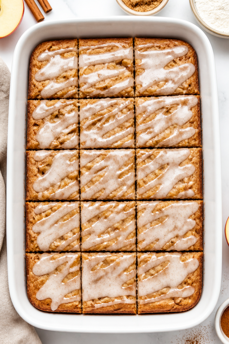 Brown Butter Apple Blondie Cinnamon Glaze Brown Butter Apple Blondie Cinnamon Glaze