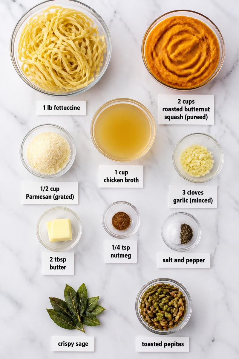 Butternut Squash Alfredo Silky Pasta