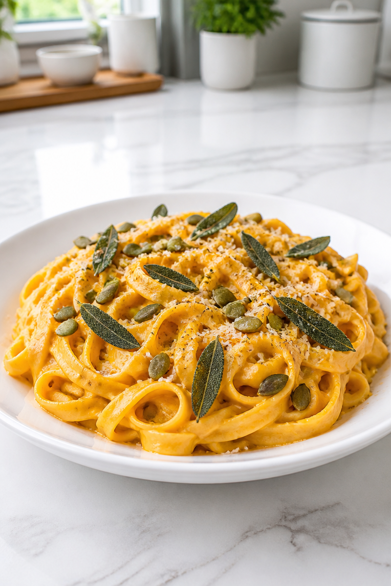 Butternut Squash Alfredo Silky Pasta