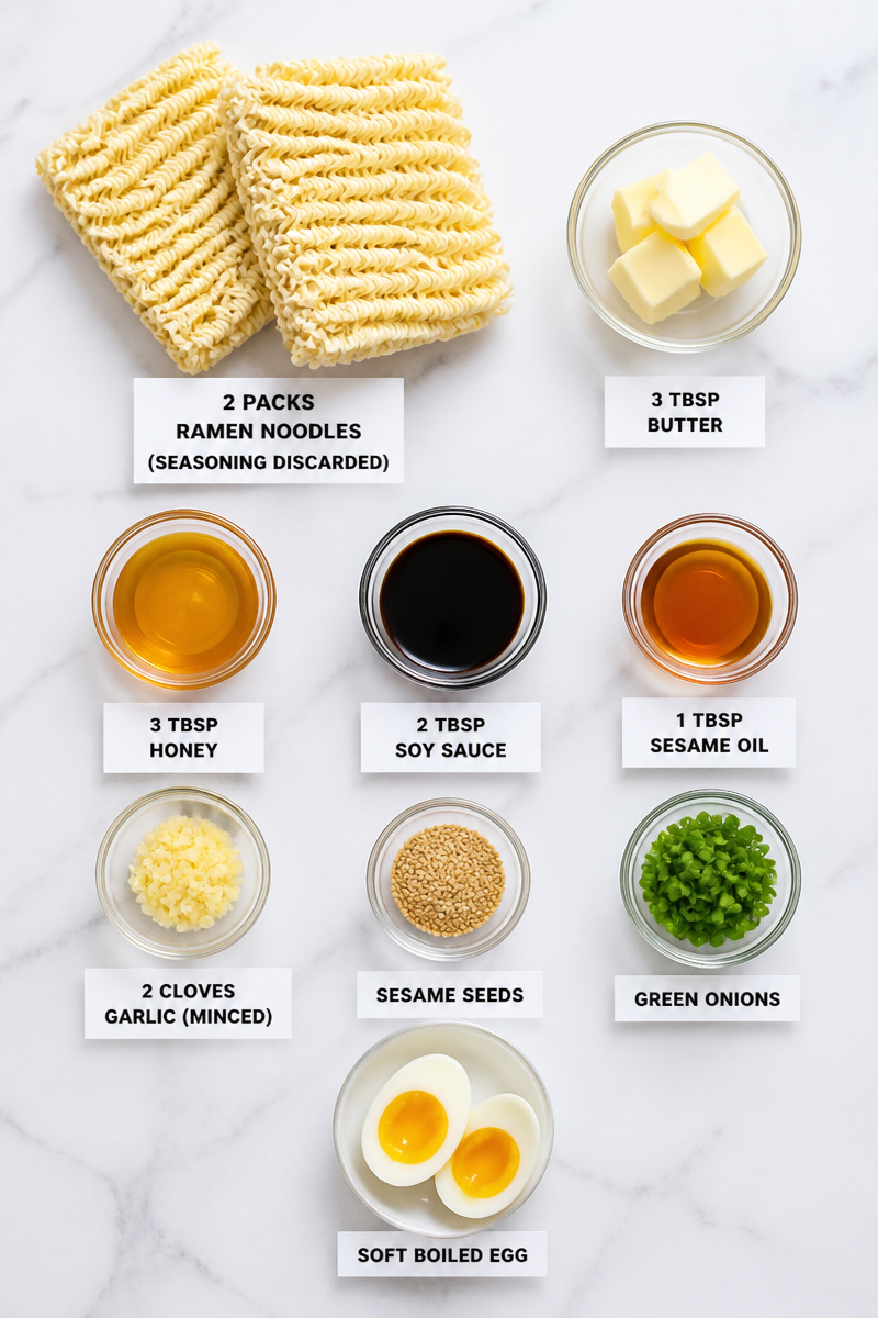 Buttery Honey Sesame Ramen Noodle Buttery Honey Sesame Ramen Noodle