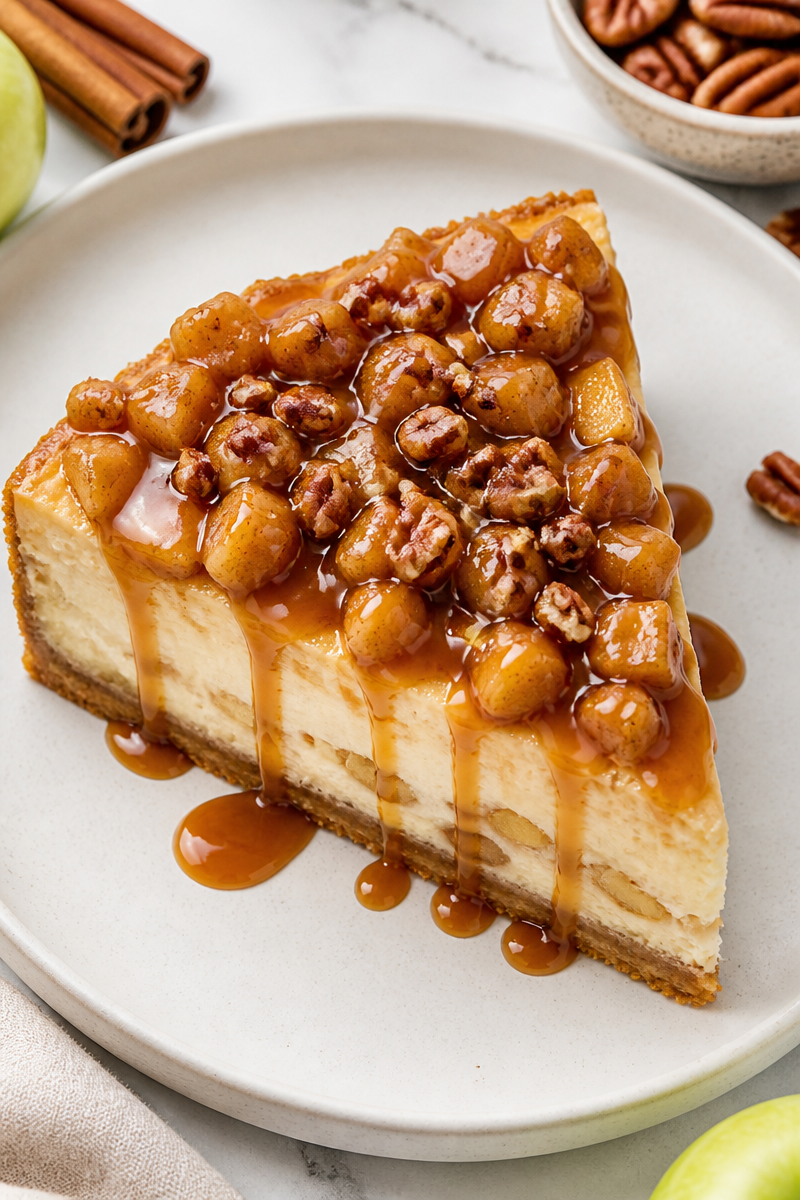 Caramel Apple Cheesecake Halloween Slice Caramel Apple Cheesecake Halloween Slice