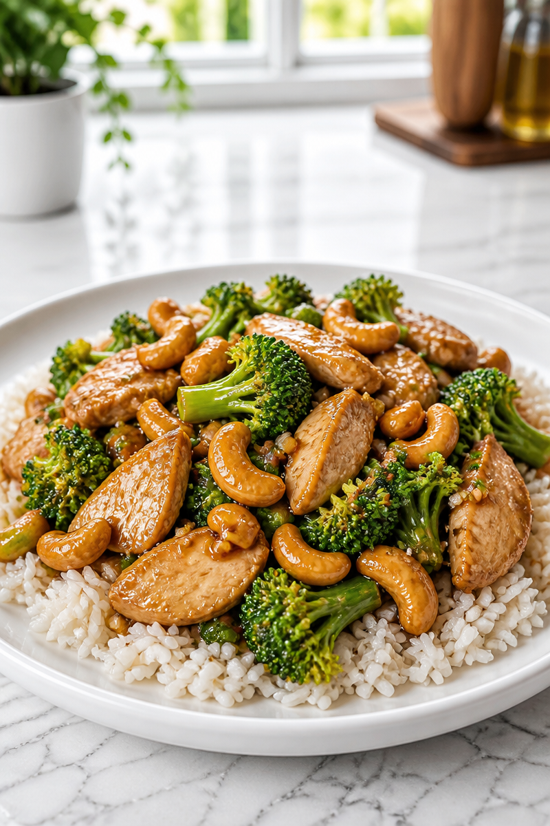 Cashew Chicken Broccoli Stir Fry