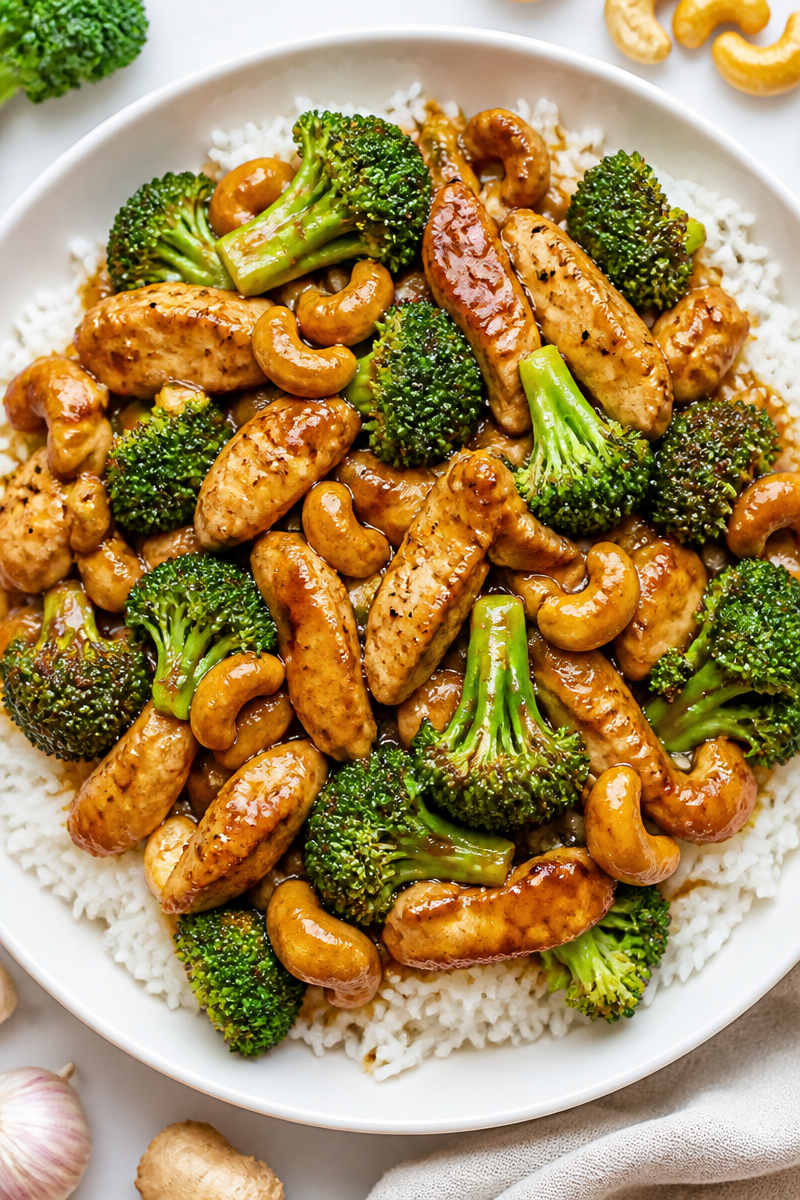Cashew Chicken Broccoli Stir Fry