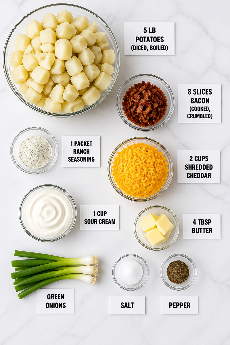 Cheesy Bacon Ranch Potato Casserole Cheesy Bacon Ranch Potato Casserole