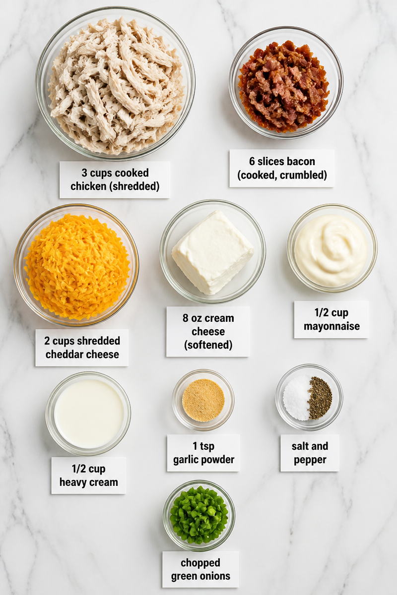 Cheesy Keto Chicken Bacon Casserole