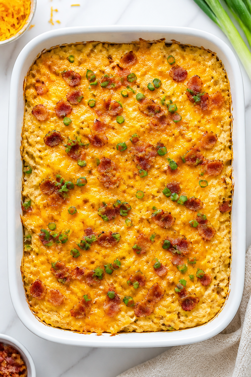 Cheesy Keto Chicken Bacon Casserole