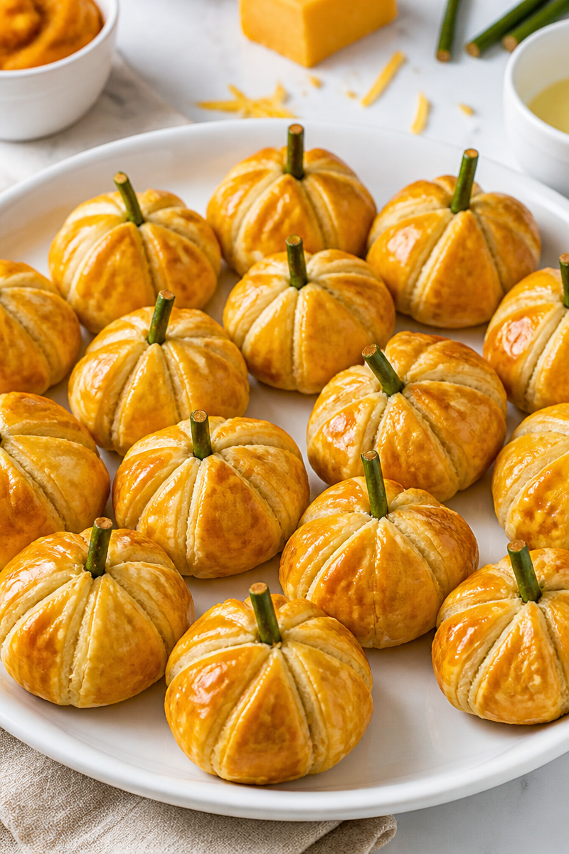 Cheesy Pumpkin Puff Pastry Bite Cheesy Pumpkin Puff Pastry Bite