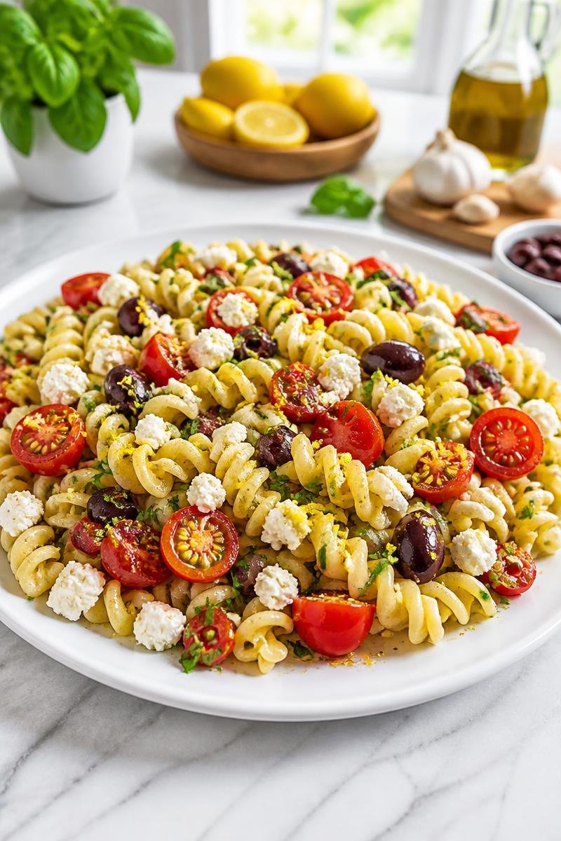 Cherry Tomato Olive Lemon Mediterranean Pasta Cherry Tomato Olive Lemon Mediterranean Pasta