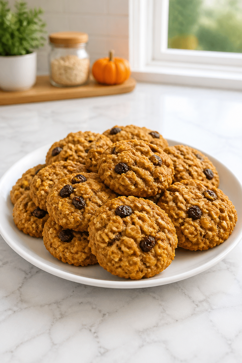 Chewy Pumpkin Oatmeal Raisin Cookie