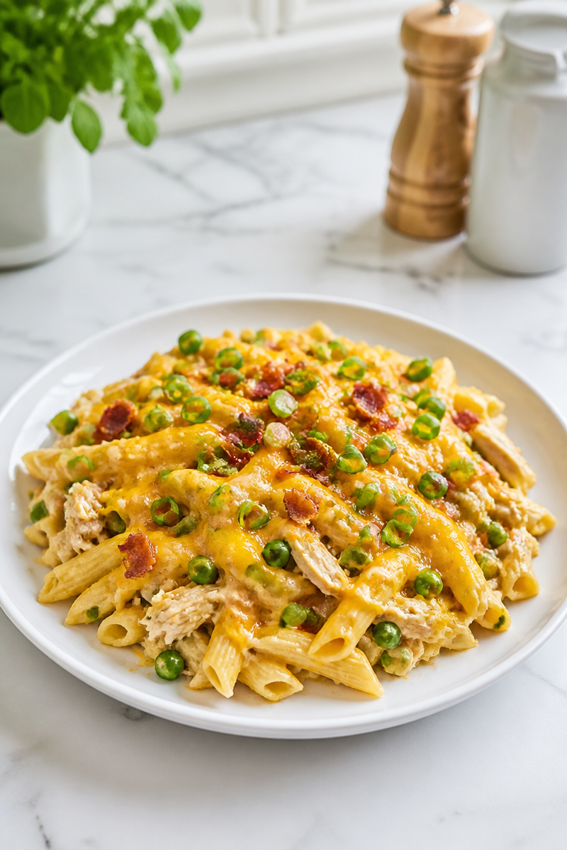 Chicken Bacon Ranch Pasta Bake