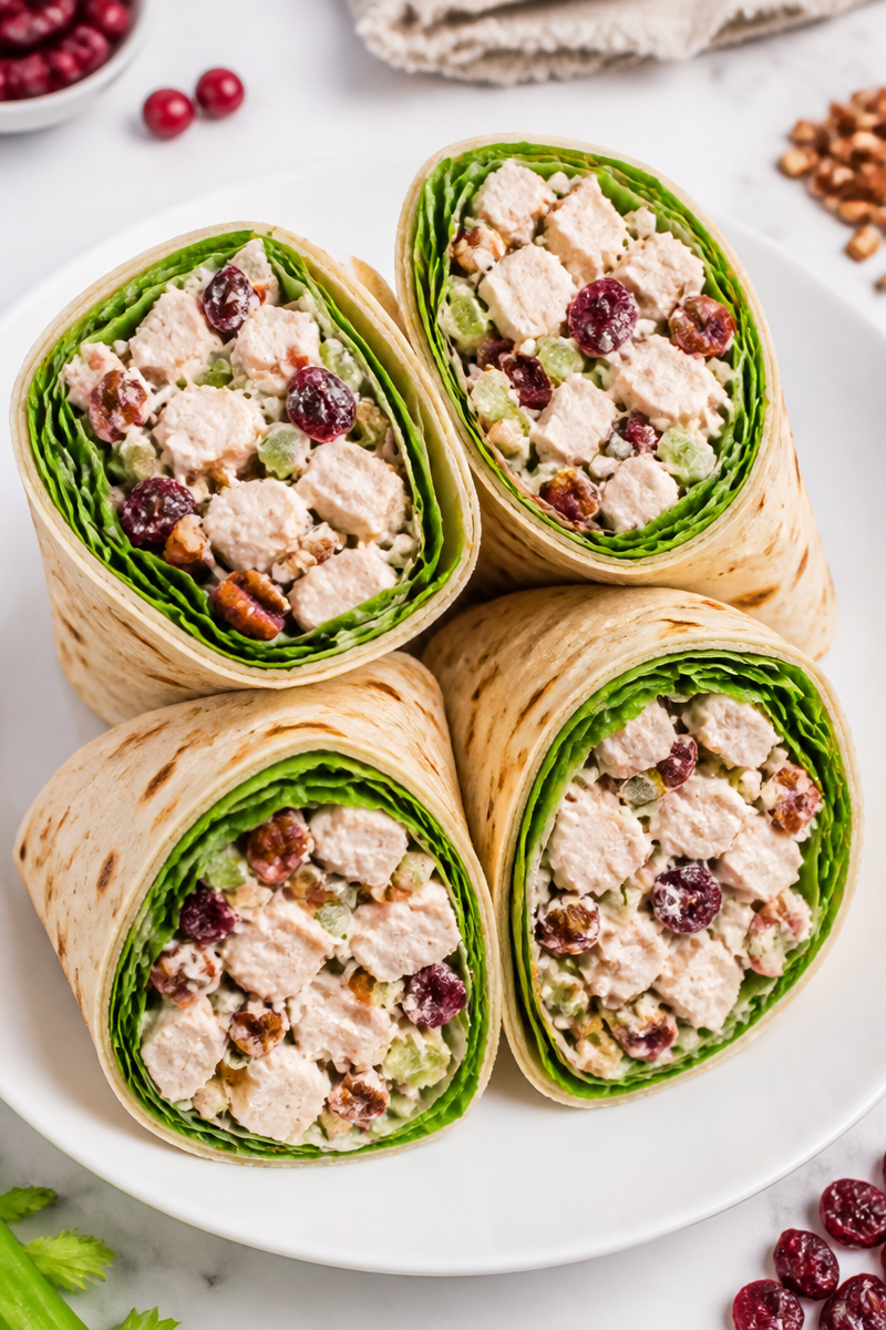 Chicken Cranberry Pecan Salad Wrap Lunch Chicken Cranberry Pecan Salad Wrap Lunch