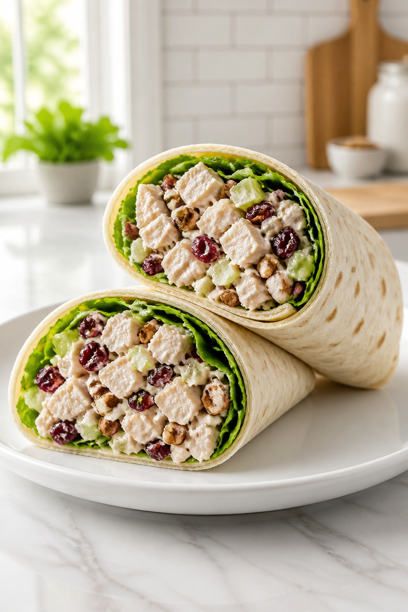 Chicken Cranberry Pecan Salad Wrap Lunch Chicken Cranberry Pecan Salad Wrap Lunch