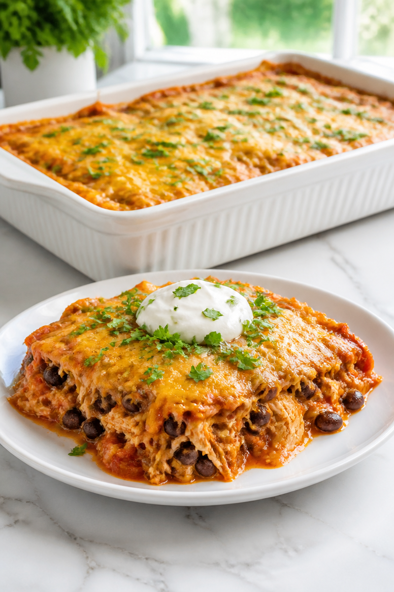 Chicken Enchilada Casserole Potluck Crowd Pleaser Chicken Enchilada Casserole Potluck Crowd Pleaser