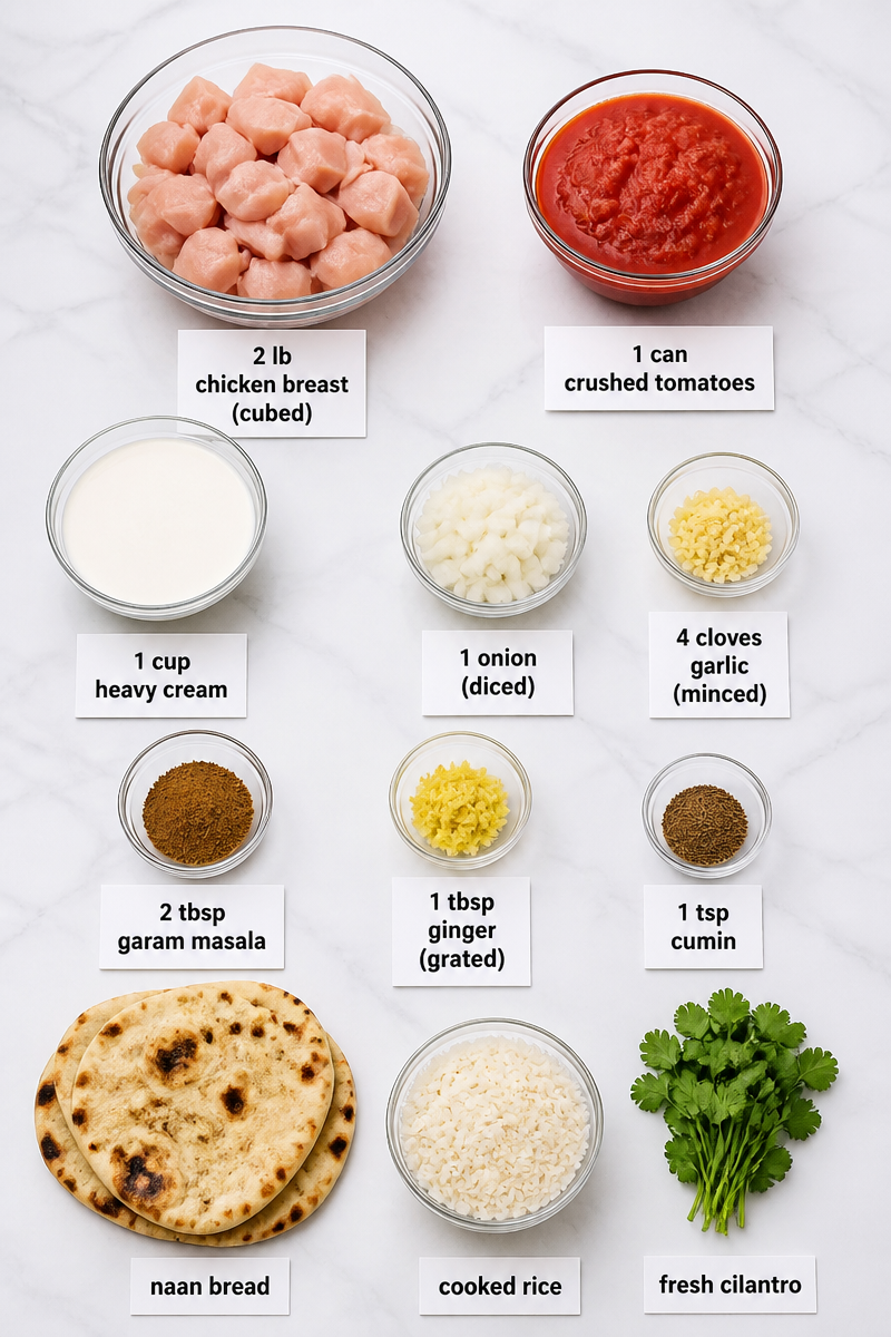 Chicken Tikka Masala Naan Bread Chicken Tikka Masala Naan Bread