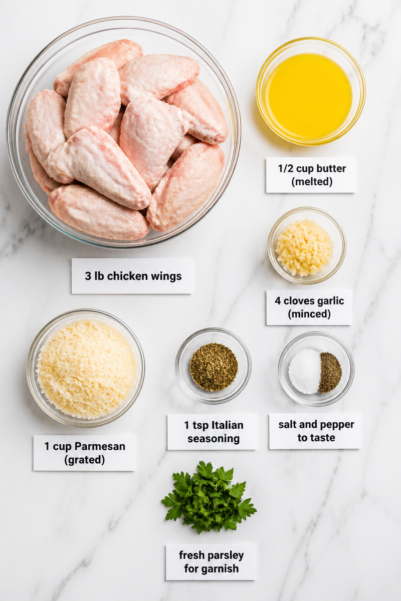 Chicken Wing Baked Garlic Parmesan Crispy Chicken Wing Baked Garlic Parmesan Crispy