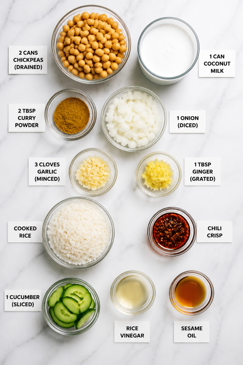 Chickpea Curry Chili Crisp Cucumber Salad Chickpea Curry Chili Crisp Cucumber Salad
