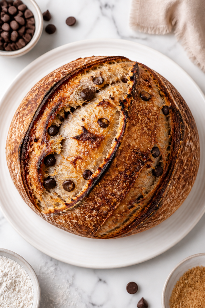 Chocolate Chip Sourdough Bread Sweet Crispy Chocolate Chip Sourdough Bread Sweet Crispy