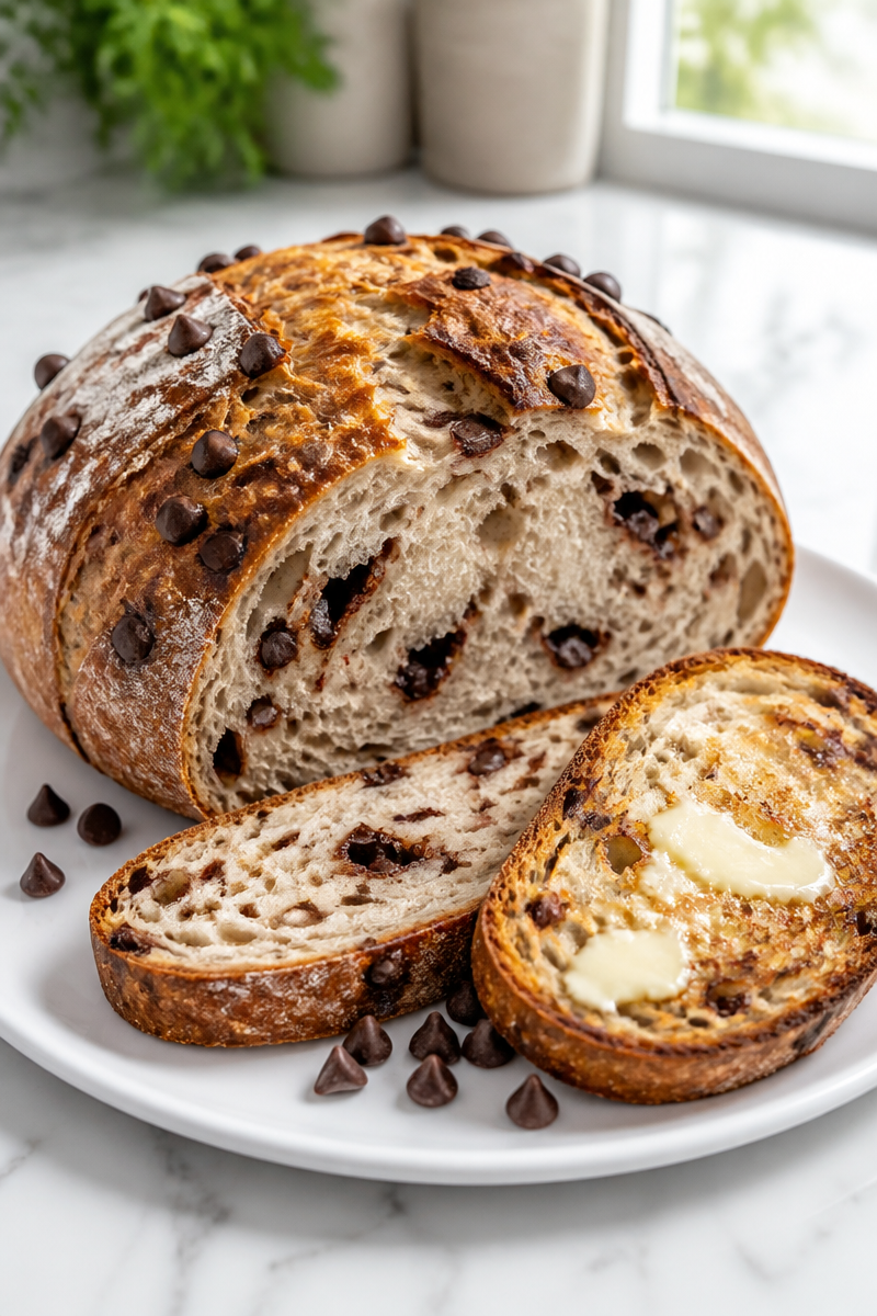 Chocolate Chip Sourdough Bread Sweet Crispy Chocolate Chip Sourdough Bread Sweet Crispy