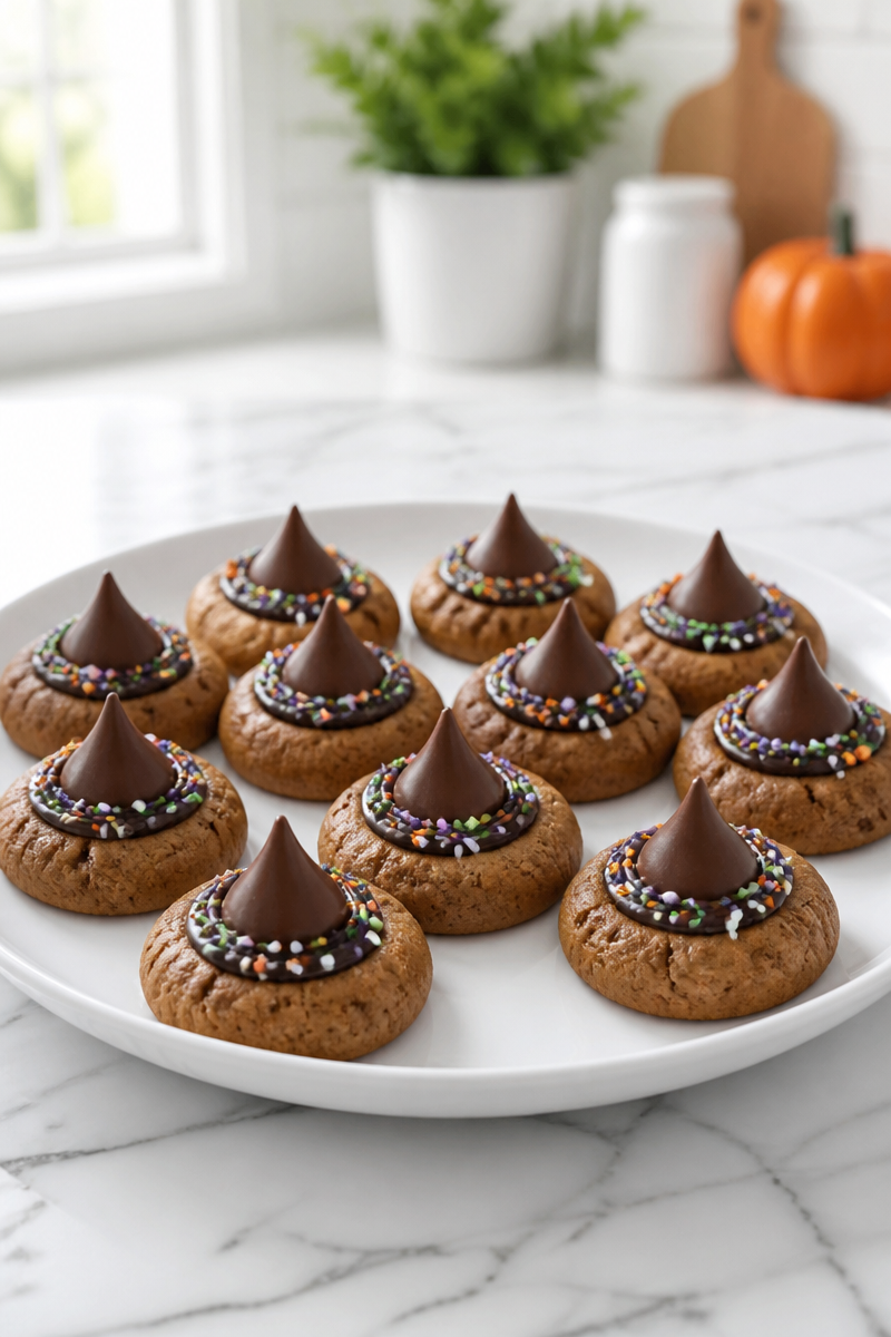 Chocolate Peanut Butter Witch Hat Cookie Chocolate Peanut Butter Witch Hat Cookie