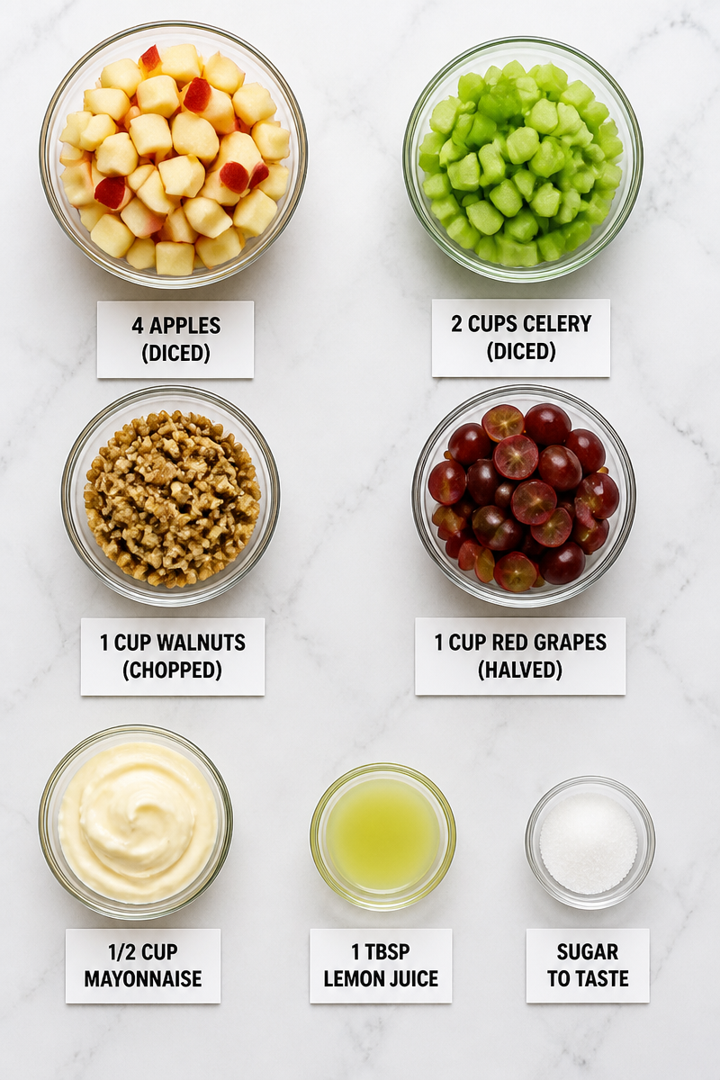 Classic Apple Waldorf Salad Celery Walnut Classic Apple Waldorf Salad Celery Walnut