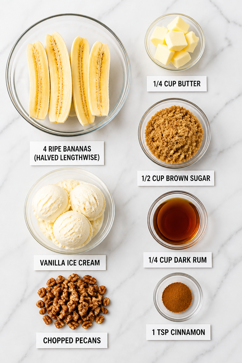 Classic Bananas Foster Rum Flambe
