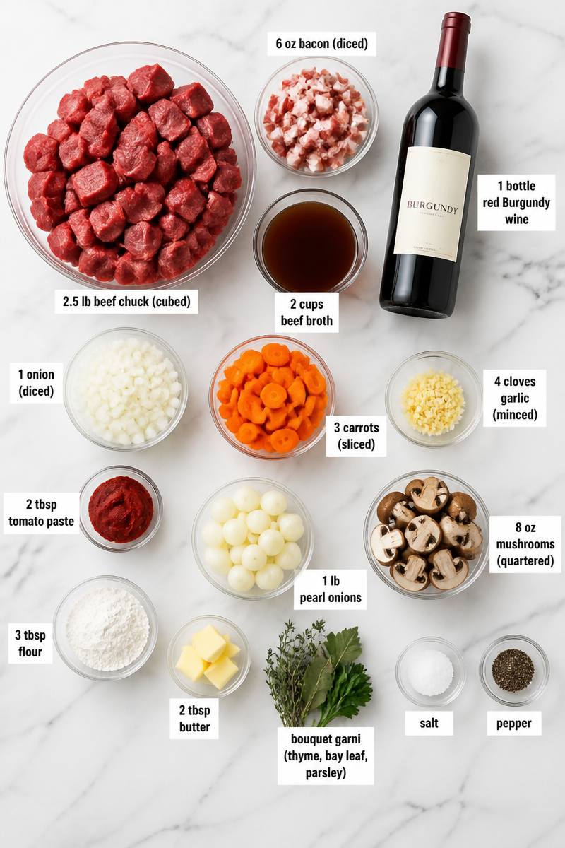 Classic Beef Bourguignon French Stew Classic Beef Bourguignon French Stew
