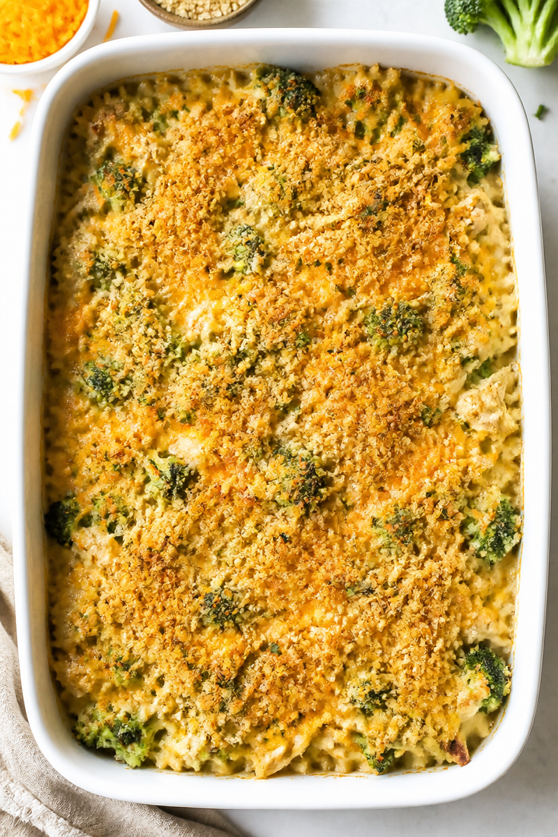Classic Chicken Divan Broccoli Casserole